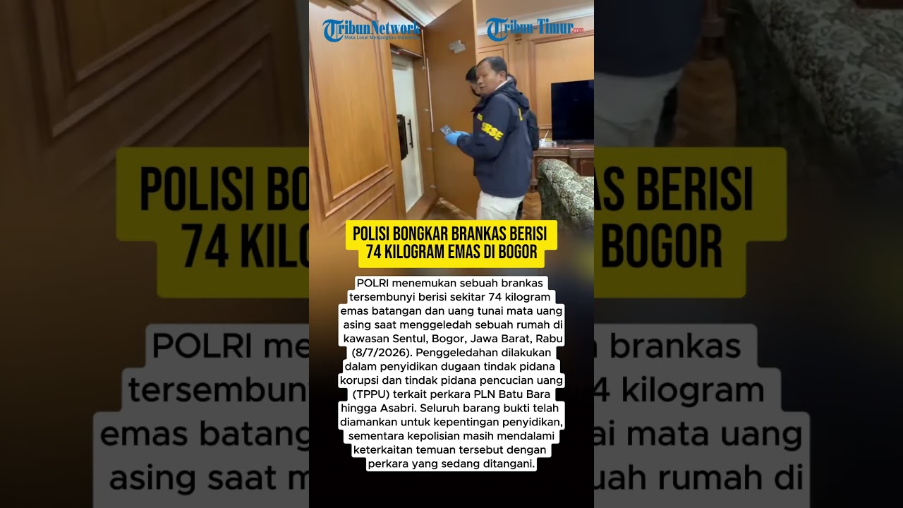 POLISI BONGKAR BRANKAS BERISI 74 KILOGRAM EMAS DI BOGOR