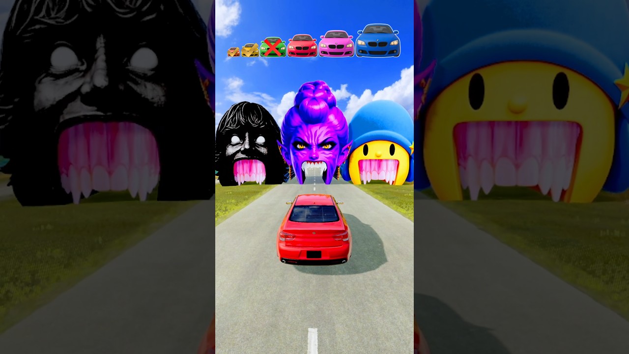Big & Small Cars VS 67 X Rumi X Pocoyo #beamng
