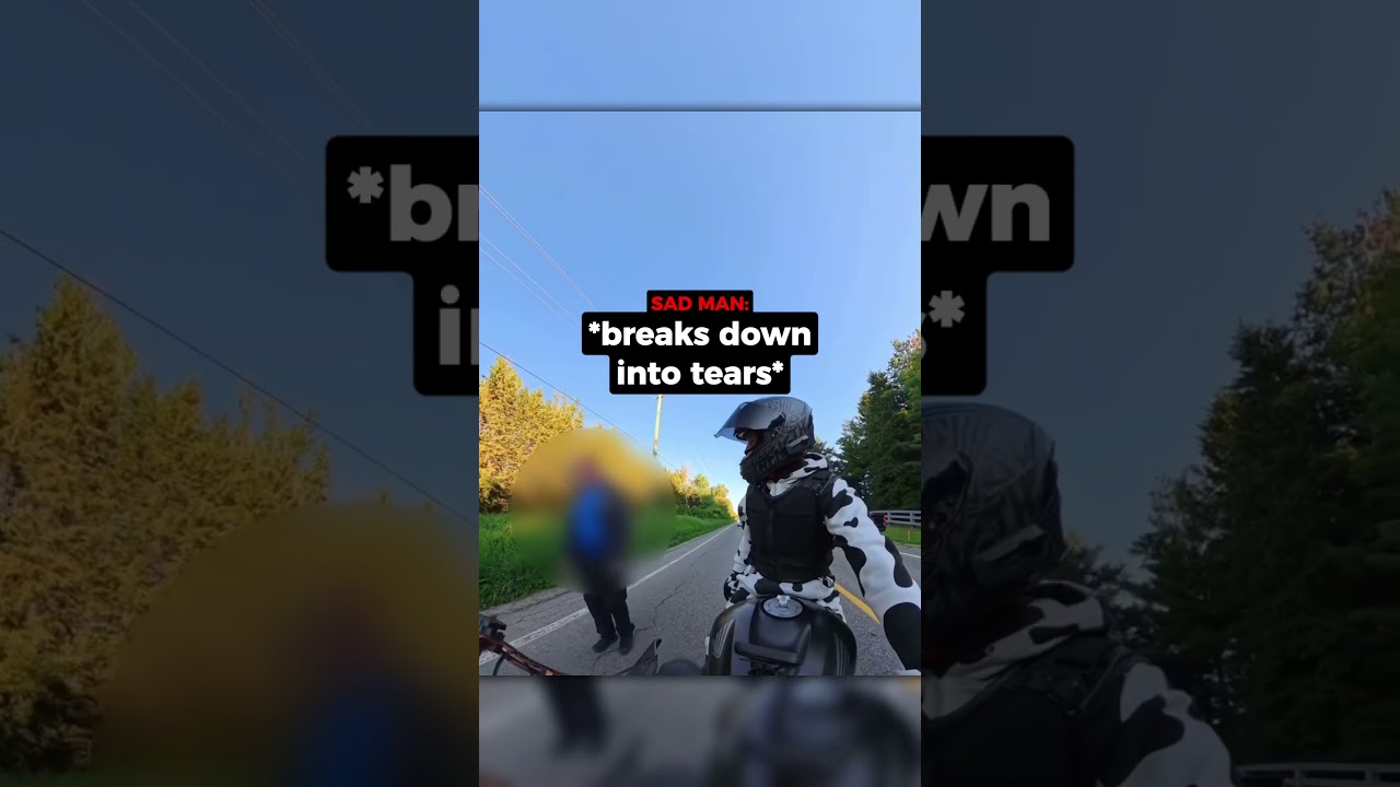Biker Comforts And Calms Struggling Man... @motobrew