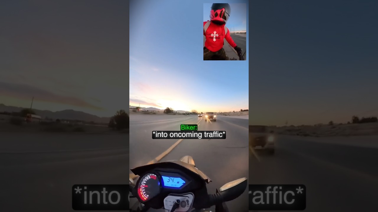 Biker Gets Pushed Into Oncoming  Traffic and Driver gets Instant Karma