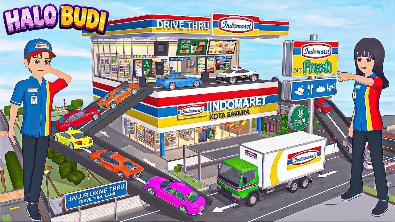 Yuta Mio Jadi Penjaga Kasir Indomaret Drive Thru  Bertingkat Diatas Rumah 🥳 Bisa Pesan dari Mobil