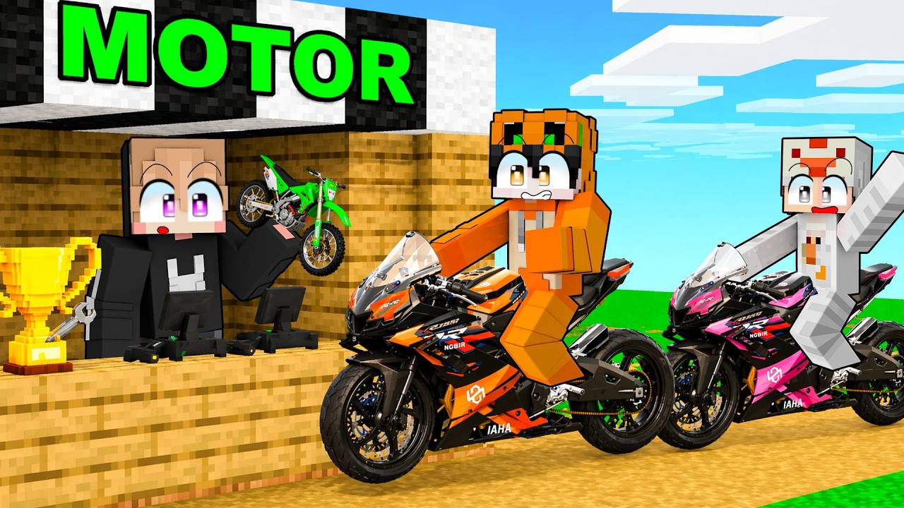 AKU MEMBUKA TOKO MOTOR DI MINECRAFT!!