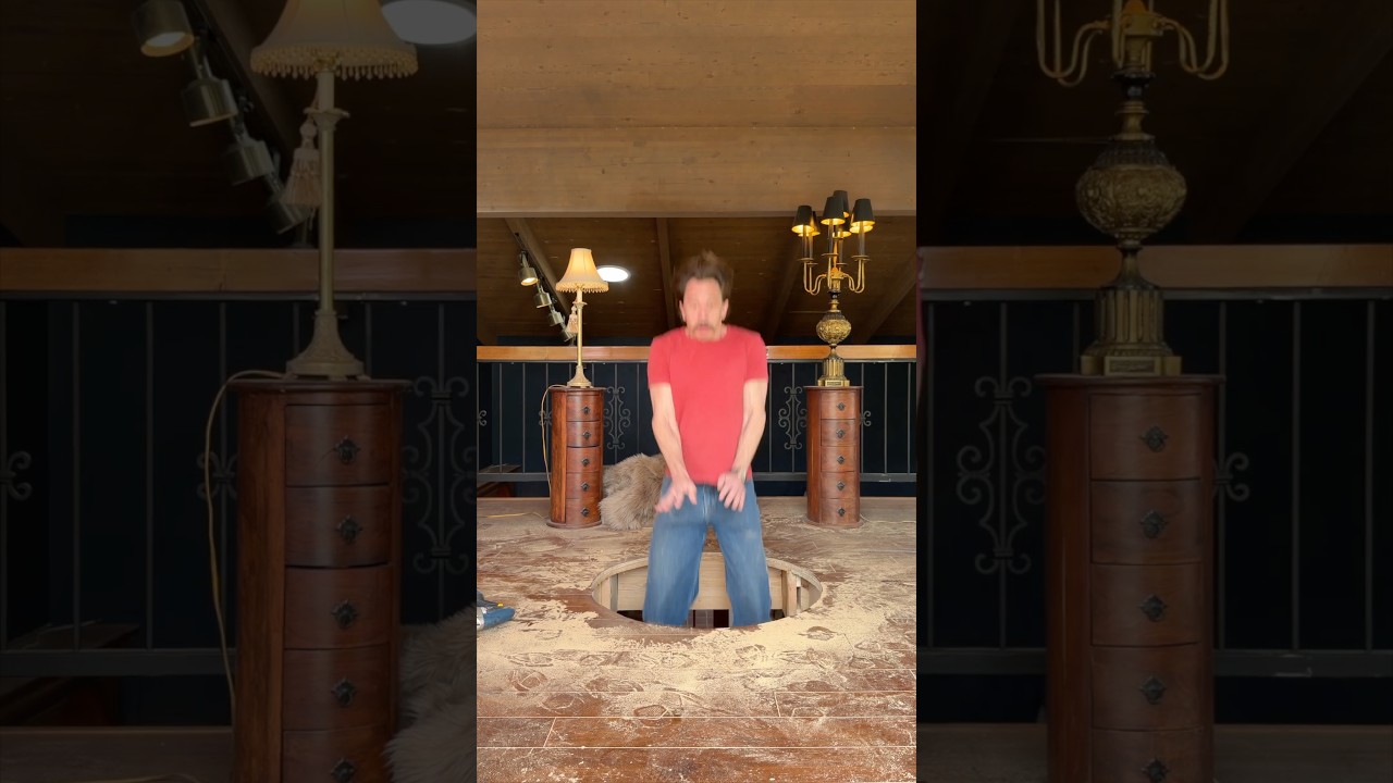 falling thru the hole looks crazy!