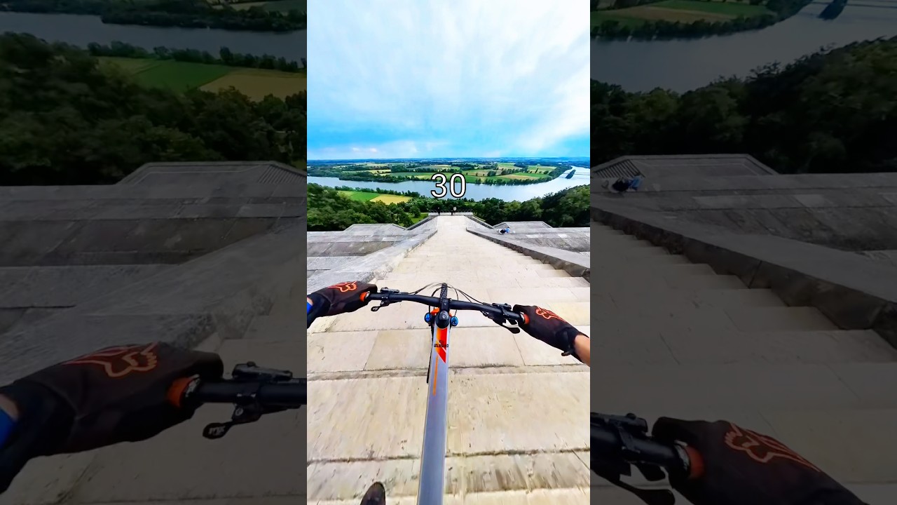 The crash at the end wasnt planned #bike #mtb #pov #stairset