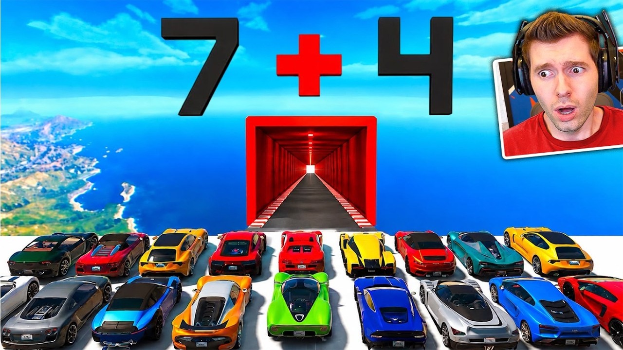GTA V Online: matemática! CORRIDA com TUNEL COM CALCULOS!