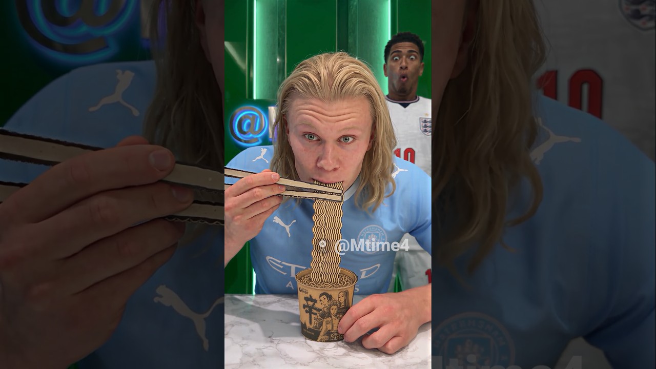 Haaland Thought He Got the Better Ramen Than Yamal 😂🍜 #parody #football #haaland