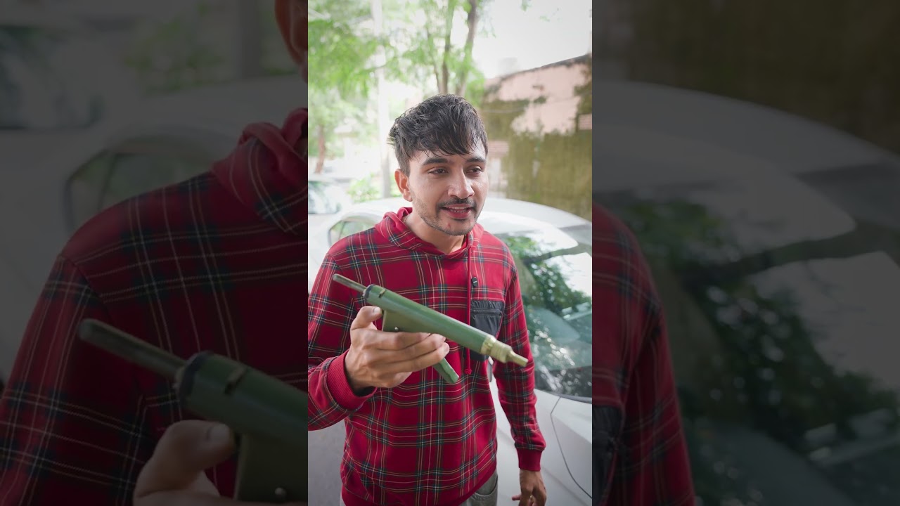 गुंडे से पंगा लिया🤯 फिर निकली Powerful Car Puncture Gun!  #shorts
