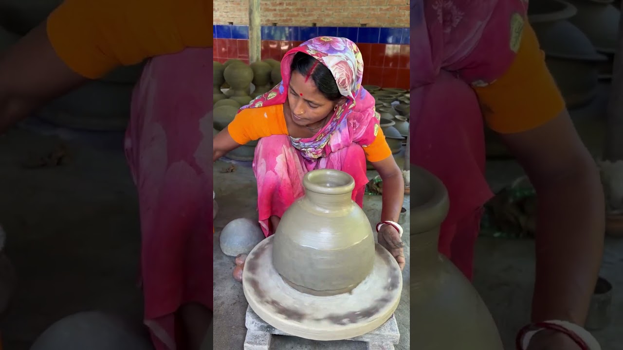 🏺 Handmade Earthen Water Pot | Traditional Craft #ytshorts #shorts #viral #reels