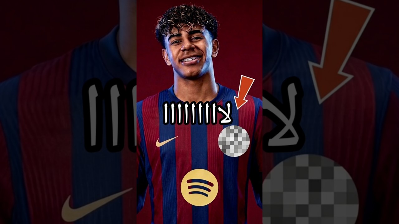 شعار برشلونة الجديد غريب جدا! 😳🤔#برشلونة #لامين_يامال #كرة_القدم #football