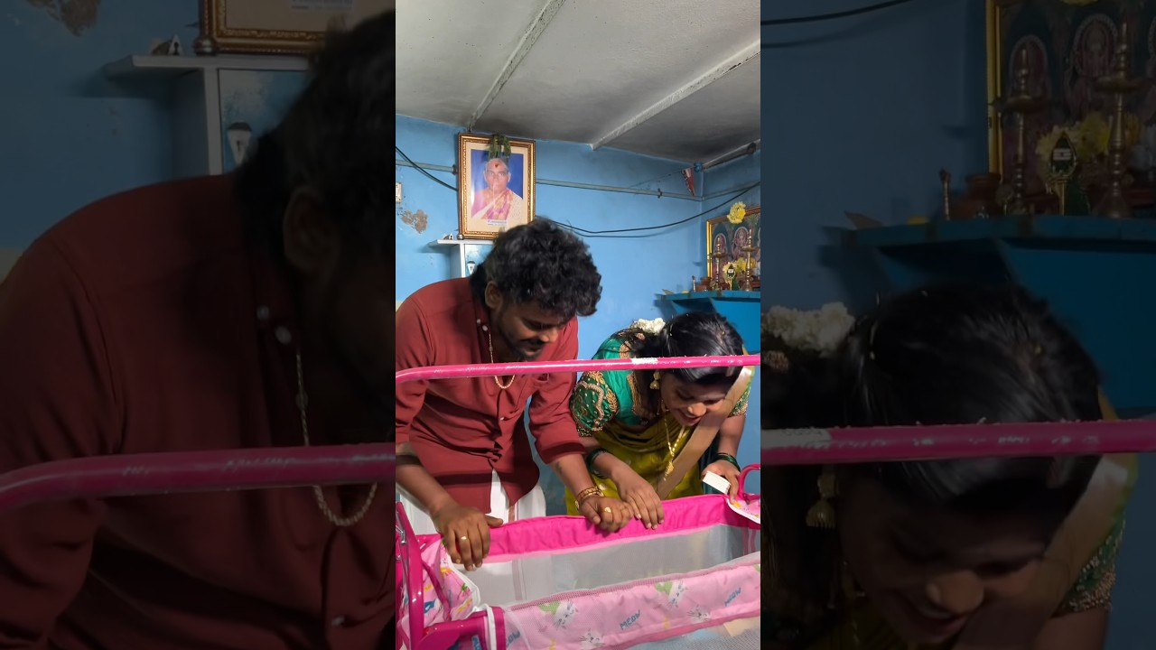 Azhagana chinna devathai 🥹❤️enga thangathuku naanga potta thangam epidi iruku😍#tomjerry #couples