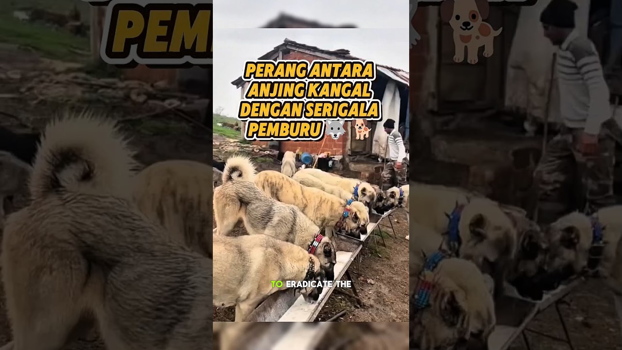 Perang Antara Anjing Kangal Dengan Serigala Pemburu!? #shorts #anjing #serigala