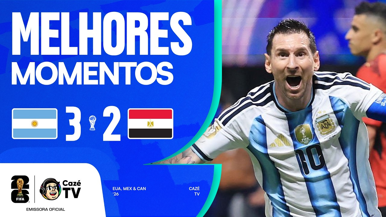 MELHORES MOMENTOS: ARGENTINA 3 X 2 EGITO | COPA DO MUNDO FIFA™ 2026 | OITAVAS DE FINAL
