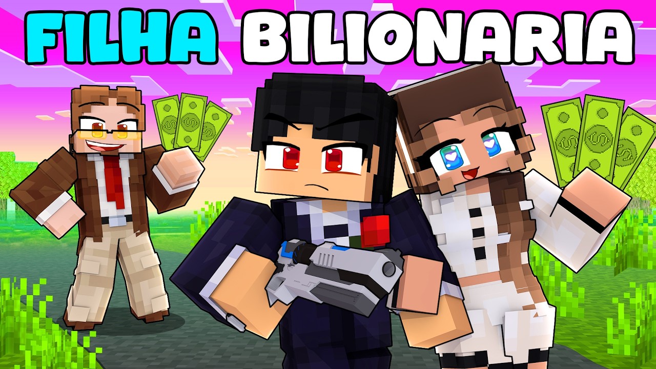 BILIONÁRIO no Minecraft me contratou para PROTEGER a FILHA dele