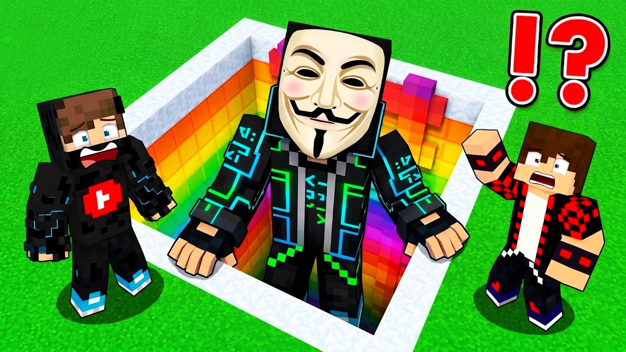 ماين كرافت : اكتشفت حفرة رينبو الهكـر الخطيرة !!؟ 🔥😱