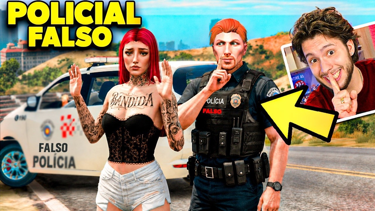 Fingindo SER POLICIAL pra TROLAR MEUS AMIGOS no GTA 5 RP!