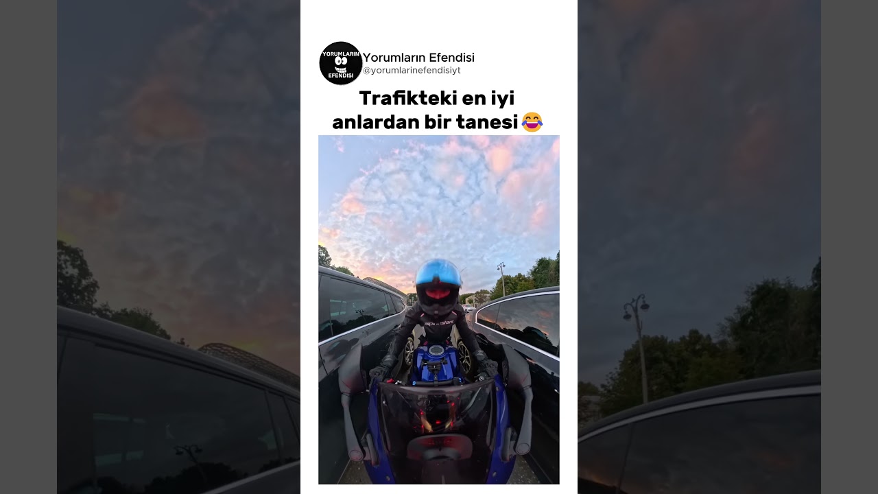 İki araba da motorcuya yol verince😂 @julesxjoke