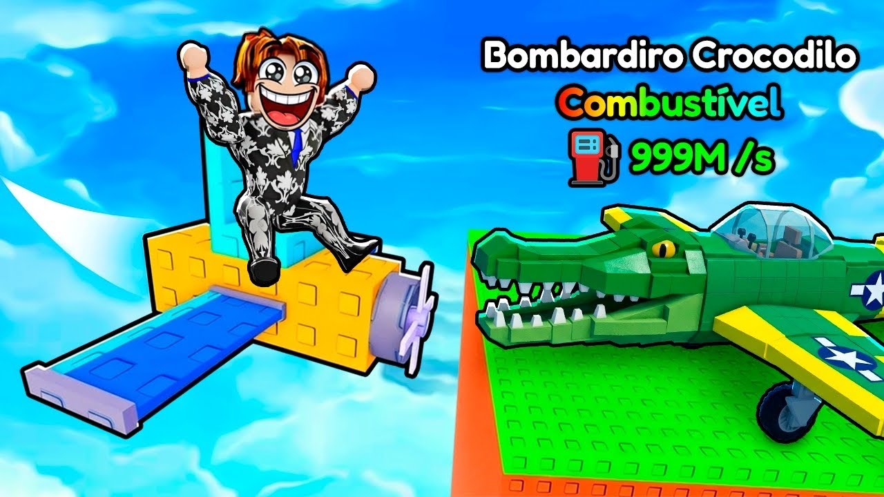 BRAINROT VIROU COMBUSTÍVEL DE AVIÃO NO ROBLOX