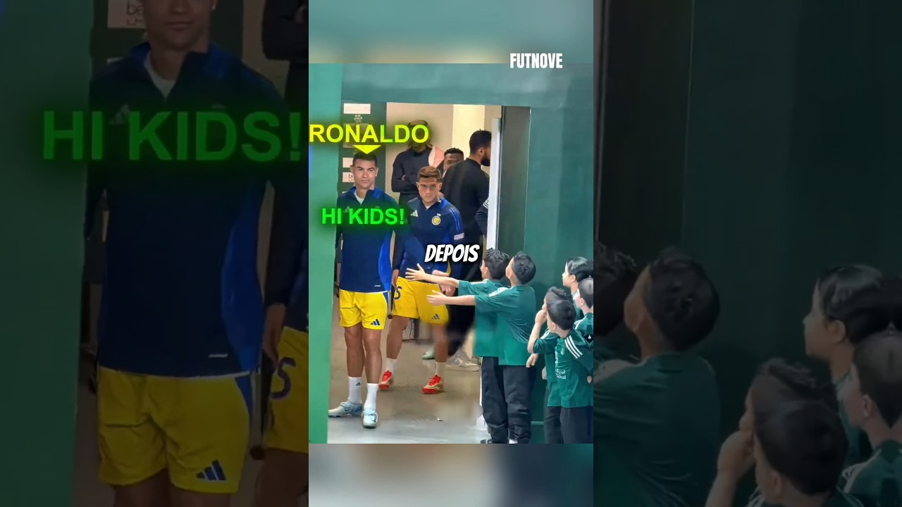 Criança fica chocada ao conhecer Cristiano Ronaldo!