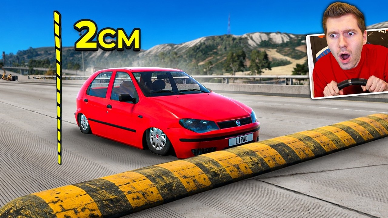 CARRO REBAIXADO com 2cm dando FUGA no BeamNG Drive!
