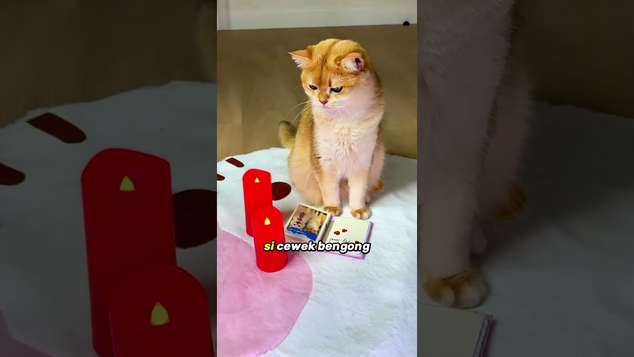 Kucing kuning yang tidak rela ditinggal temannya