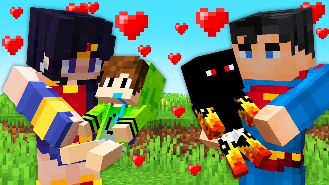 FUI ADOTADO POR SUPER HEROIS NO MINECRAFT!