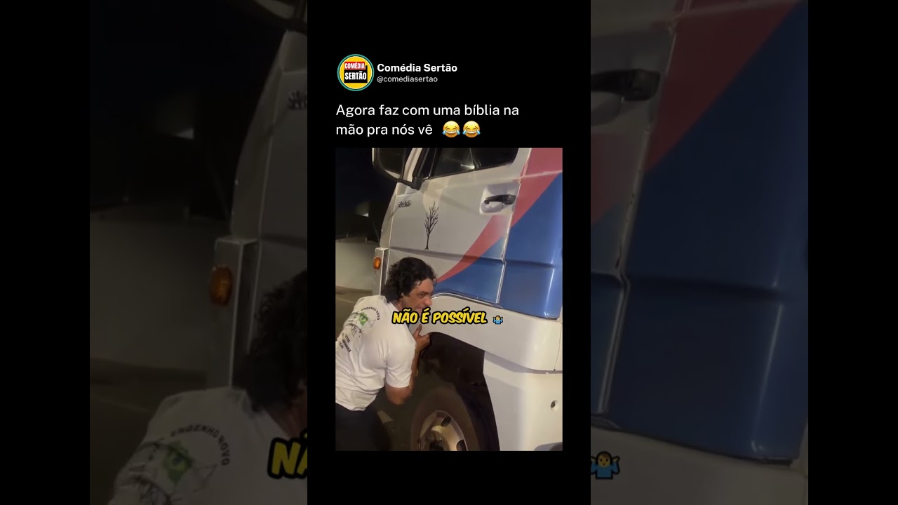 Agora faz com uma bíblia na mão pra nós vê 😂😂