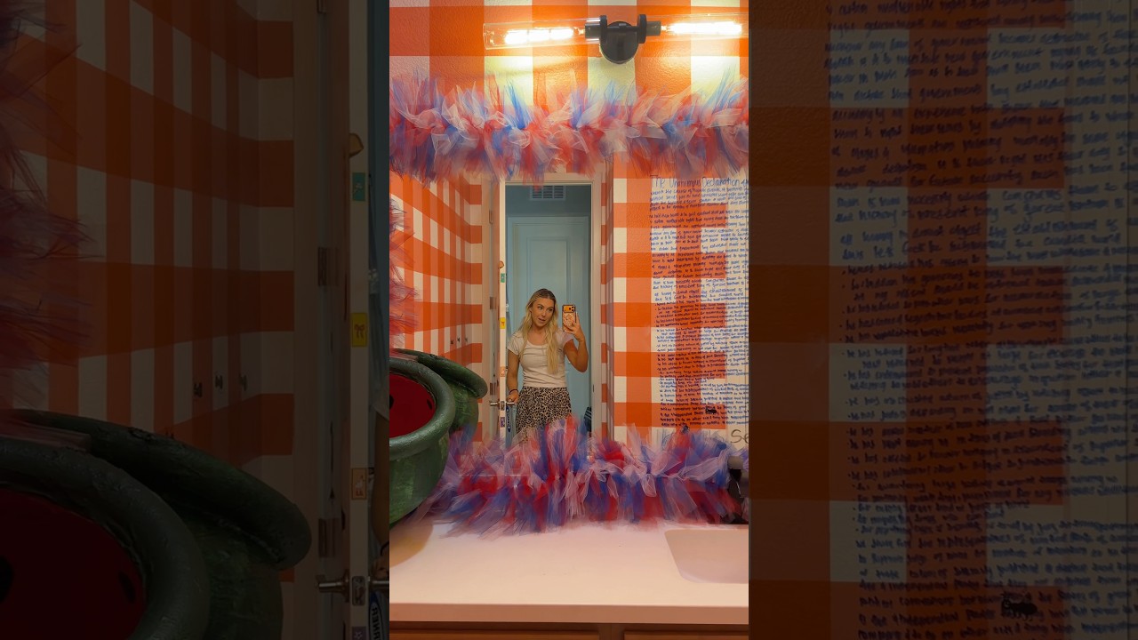 The declaration isn’t safe here !!! 👀🥸📜 #painting #DIY #homeimprovement painting my July bathroom