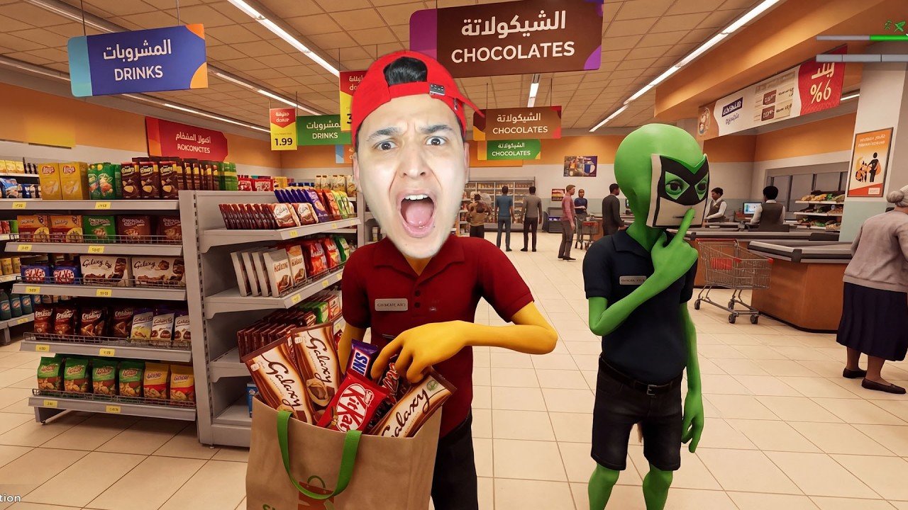 تنكرت فى زى فضائى وسرقت السوبر ماركت !!