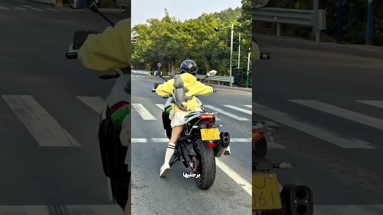 قصيرة ومش عارفة توصل للأرض… لكن طريقة سواقتها صدمت الكل! 😳🏍️
