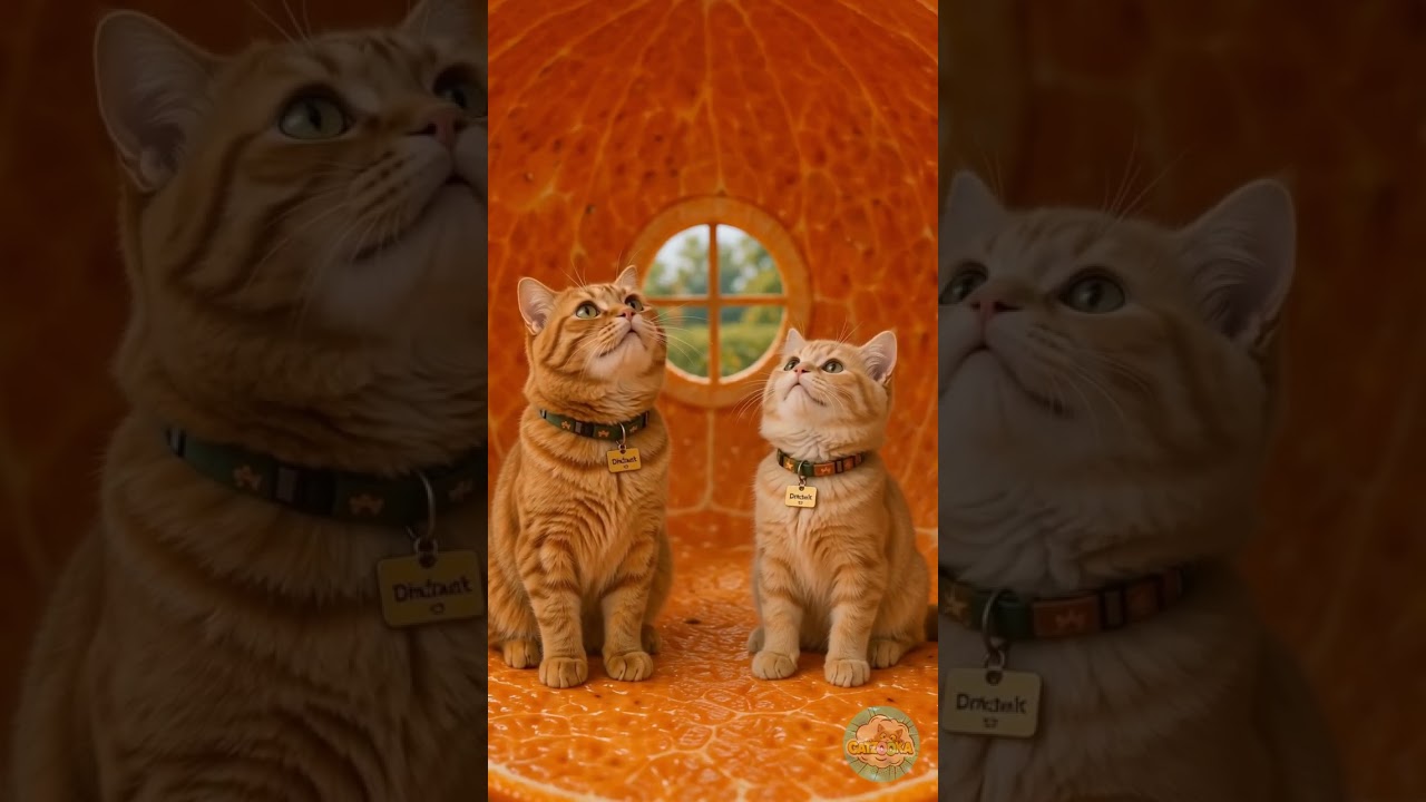 Best Orange House for Kittens😍🍊