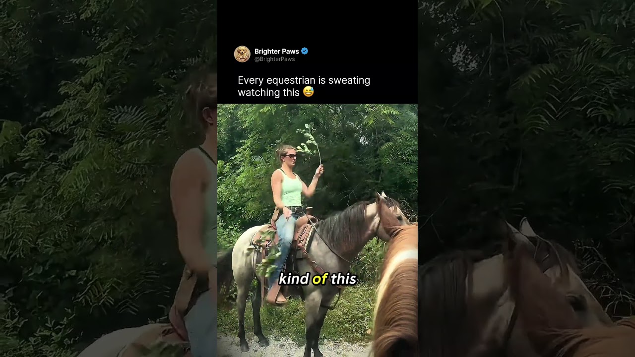 Every equestrian is sweating watching this 😅