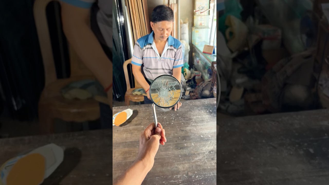 Perfect Bike Looking Glass Repair – Satisfying to Watch! 🔥#amazing #sorts #foryou