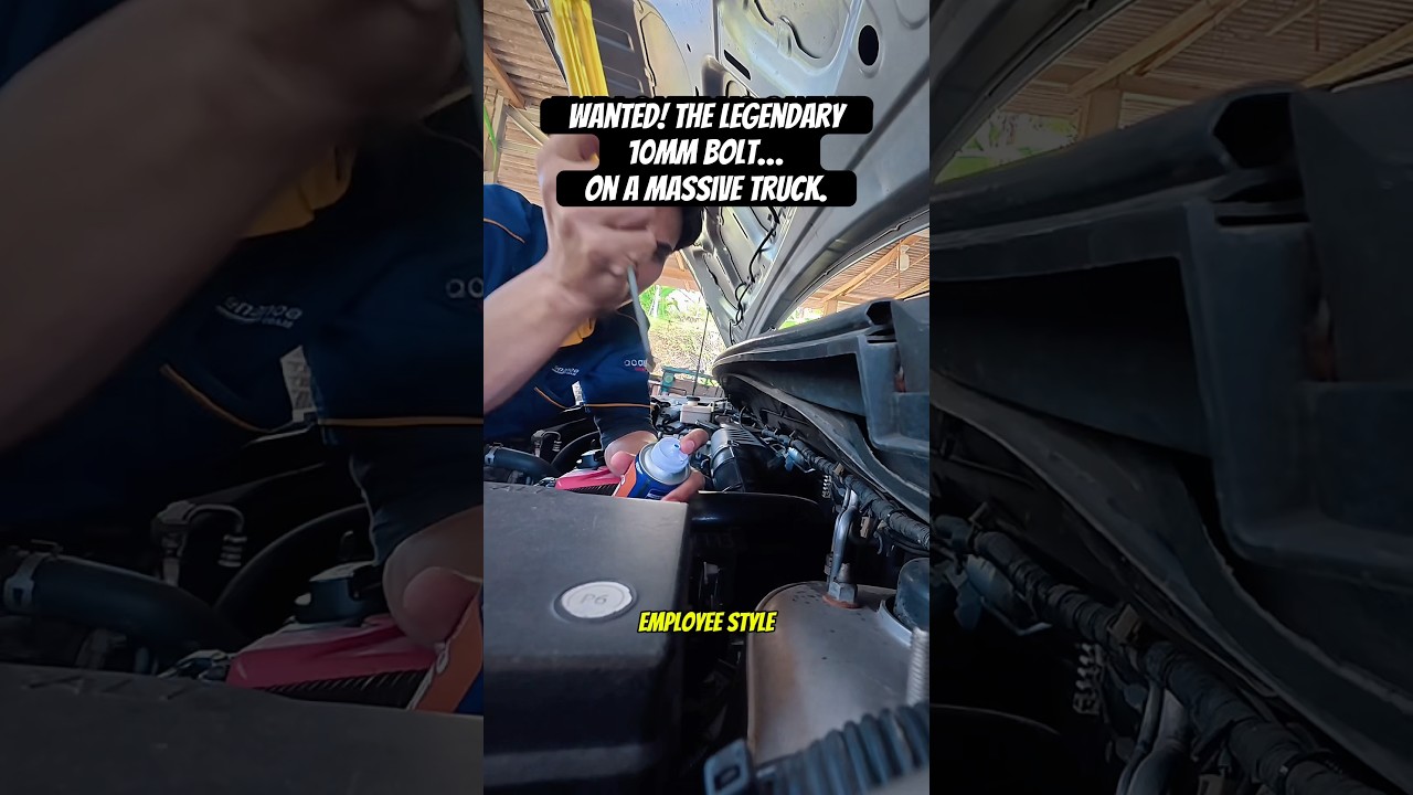 Wanted! The legendary 10mm bolt on a massive truck. #heavyequipment #mechanic