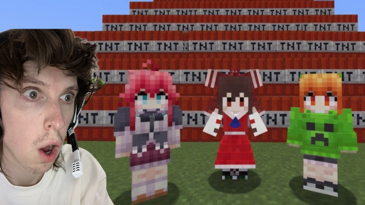 I spawned Every Anime Girl in a world of TNT