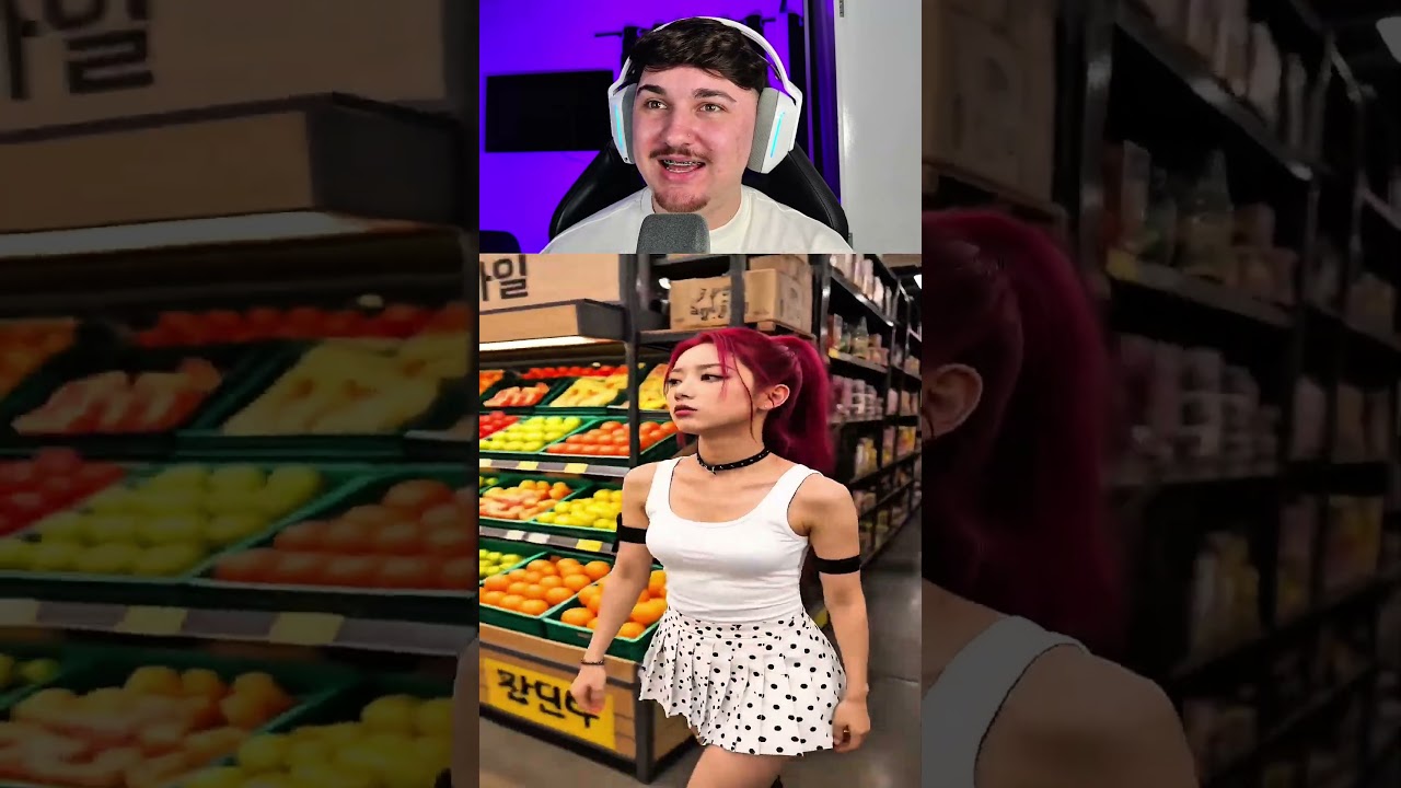 Huntrix ESCONDIDAS em um SUPERMERCADO 😳 IB @상상공방404 #shorts #kpop