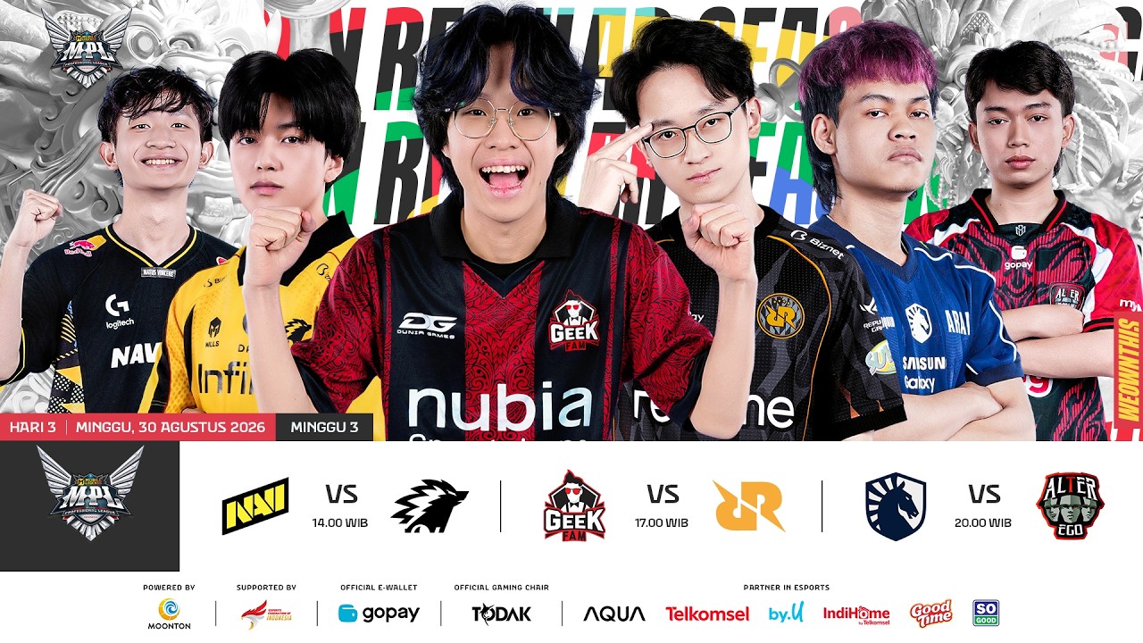 🔴 LIVE | MPL ID S18 | Minggu 3 Hari 3 | Bahasa Indonesia