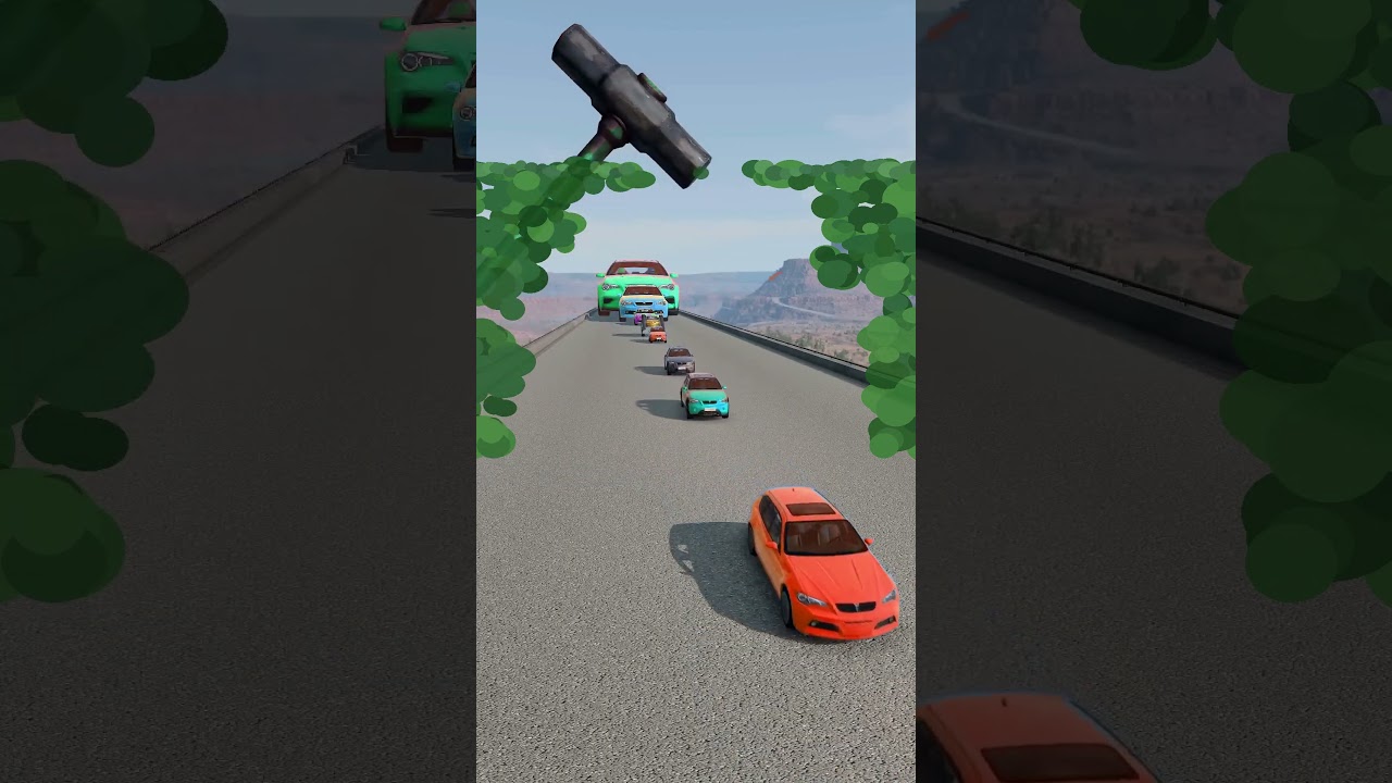 Extreme Hammer Test | Small vs Long Car#beamngdrive
