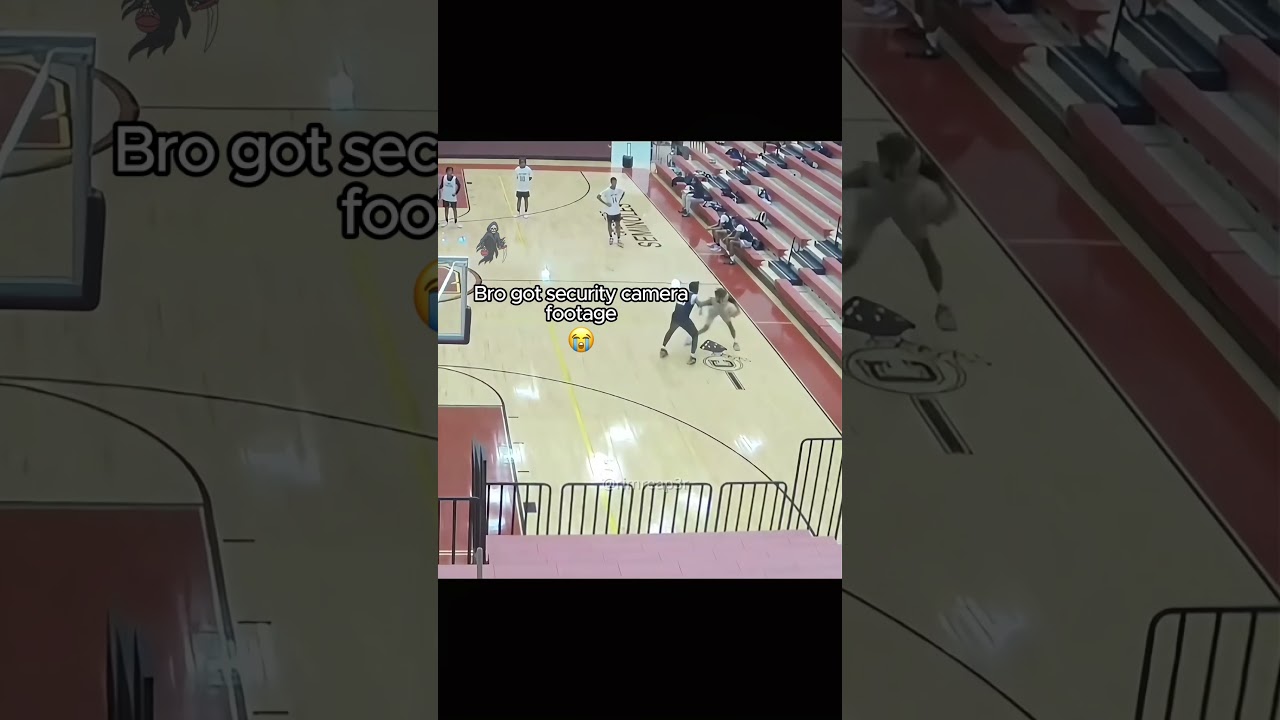 Had to bring out the security camera footage 😭 #basketball