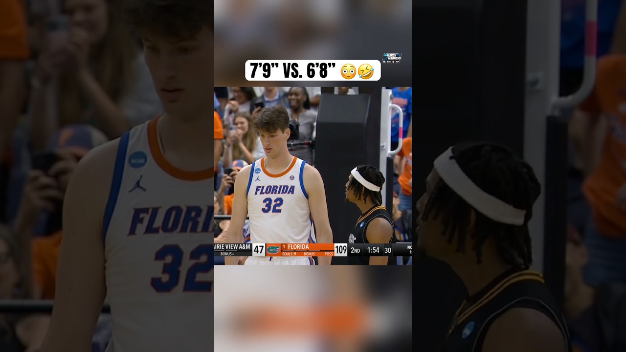 He can't believe how tall Olivier Rioux is 🤣