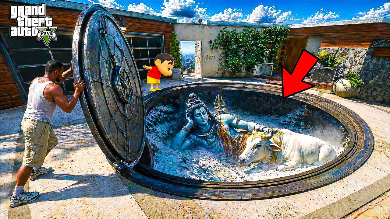 Franklin Found SECRET Shiva Temple Under His House 😱 | GTA 5 Telugu | Dhanu Dino