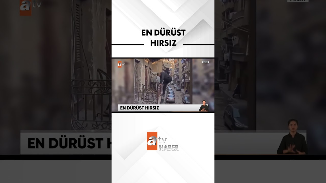Balkona çıktı en dürüst hırsızlardan birine rastladı #atvhaber