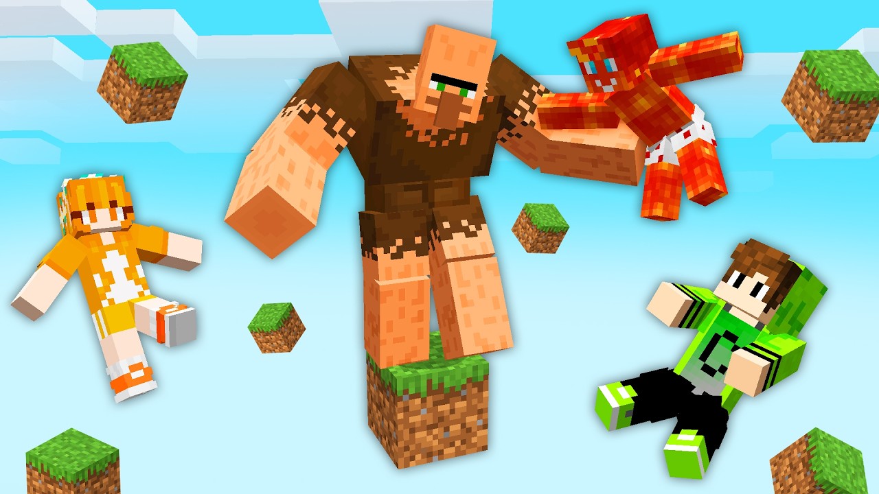 Virei VILLAGER MUSCULOSO no 1 BLOCO para Trollar meus AMIGOS! 🤣