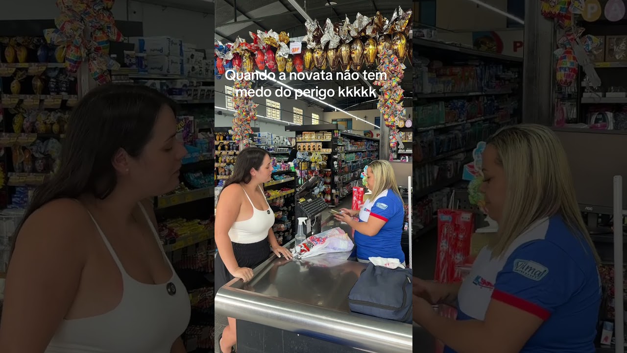 Quando a novata não tem medo do perigo kkkkk #humor #comedia