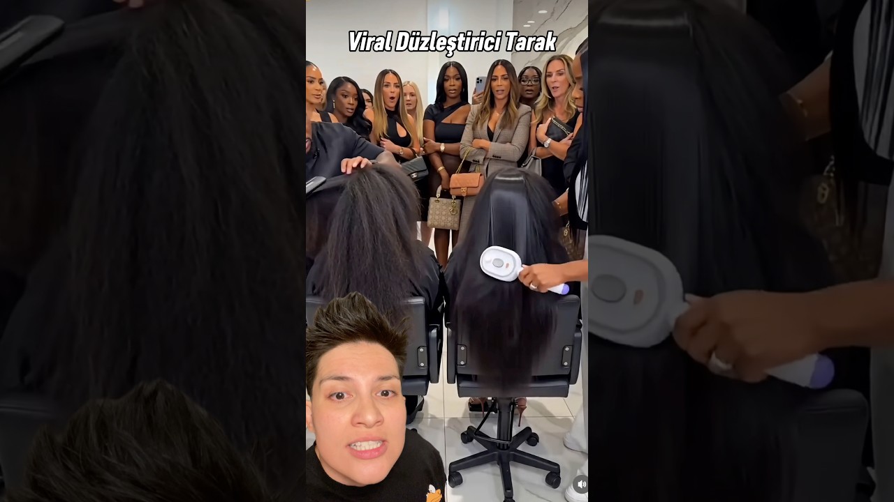 Viral düzleştirici tarağı deniyorum! #hair #tarak