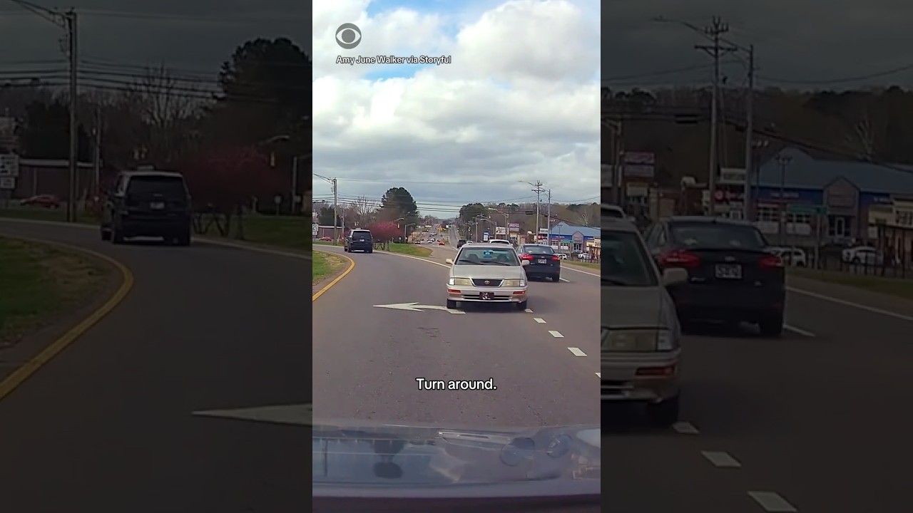 Cleveland, Tennessee, couple redirects woman driving in wrong direction #shorts