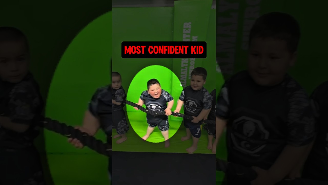 Six kids holding the rope, one man in front of them 🤯 (@suhrob_66kg)