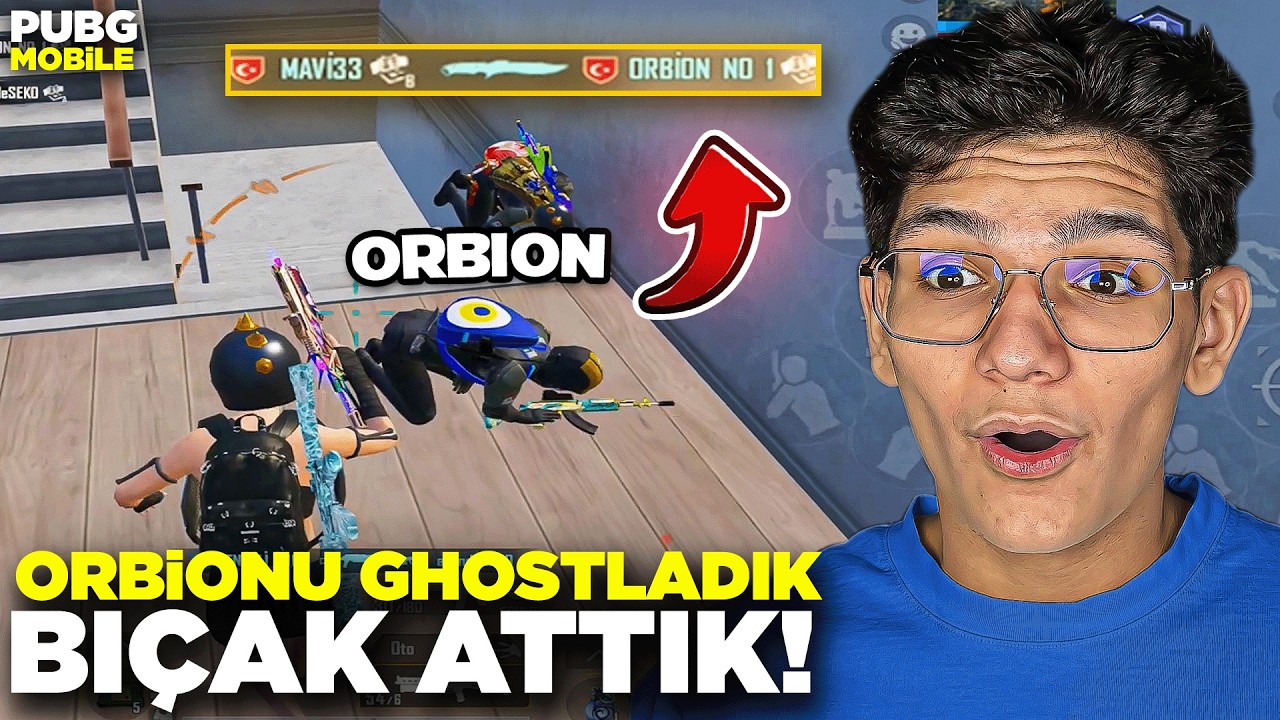 ORBİONU GHOSTLADIM BIÇAK ATTIM! ÇILDIRDI - PUBG MOBİLE