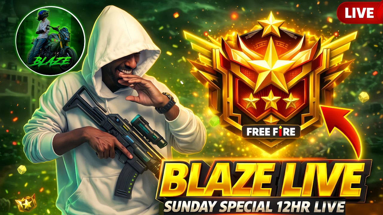 🔴[LIVE] Sunday Special  12Hr Live😁 -Free Fire Live !! #freefirekannadalive