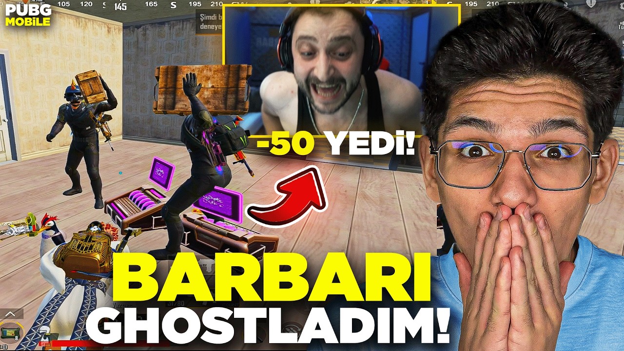 BARBARI YAYINDA GHOSTLADIM! -50 YEDİ ÇILDIRDI - PUBG MOBİLE