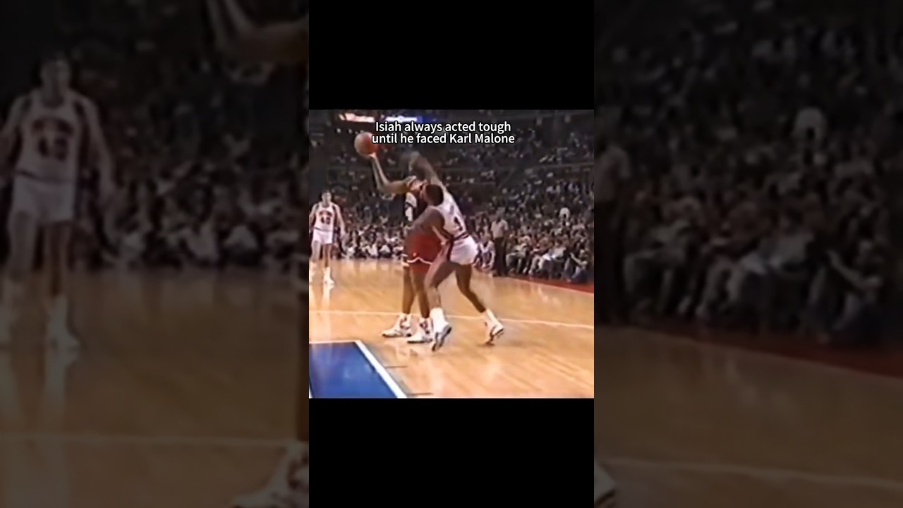 Isiah Thomas always acted tough until he faced karl malone #nba #basketball